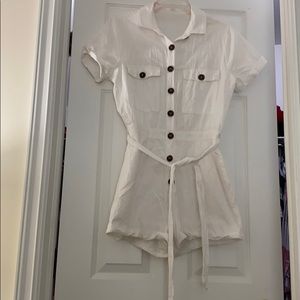 White short sleeve romper